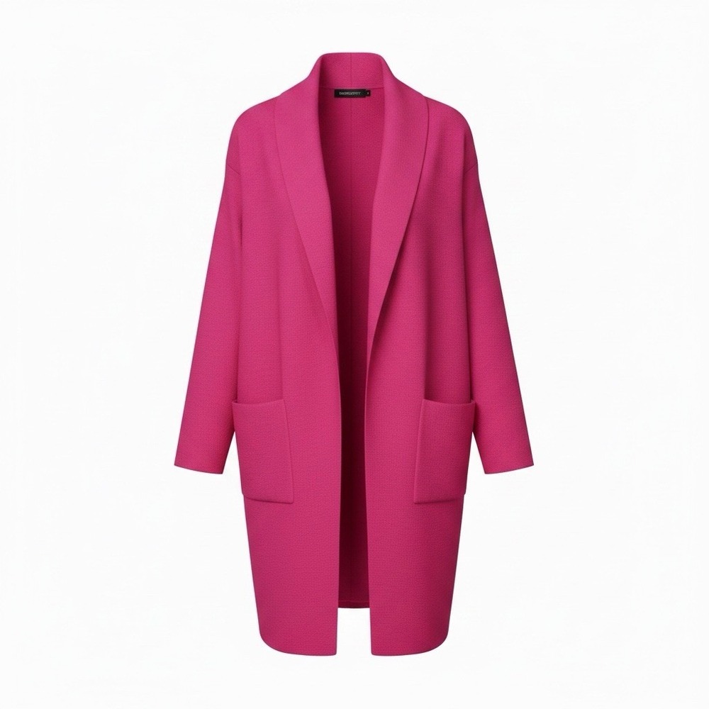 MEROKEETY CARDIGAN Women's Medium LONG SLEEVE OPEN FRONT Rose Color NWT